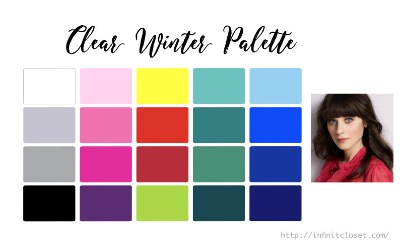 Clear Winter Palette (Bright Winter, Clear Cool)