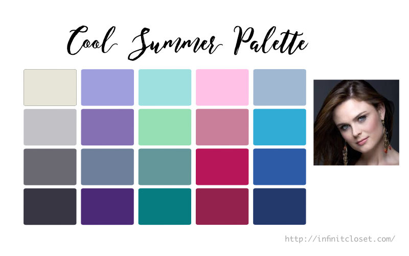 Some colors from the Cool Summer Palette