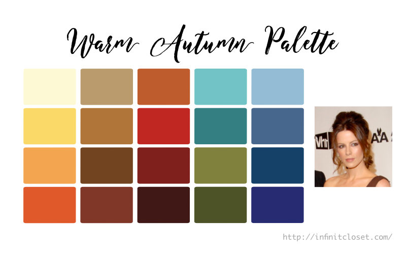 Some colors from the Warm Autumn Palette